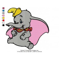 Dumbo 01 Embroidery Designs